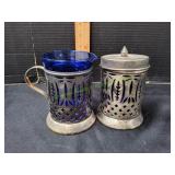 Vtg Avon Royal Sapphire Creamer & Sugar Set