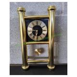 Bulova Brass Mantel Clock w/ Pendulum