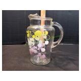 Vtg Federal Glass Atomic Dot Water Pitcher