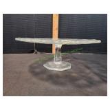 LE Smith Crystal Quintec Glass Pedestal Cake Stand