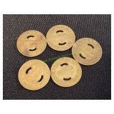 (6) Vtg Metro Transit Tokens, Baton Rouge, LA
