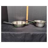 (2) Stainless Steel Skillets