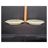(2) Vtg Tupperware Servalier Divided Serving Trays