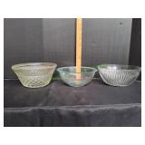 (3) Glass Serving Bowls