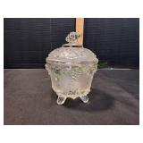Vtg Jeannette Glass Harvest Grape Candy Dish