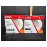 (2)Utilitech LED Recessed Retrofit Downlight 2700K