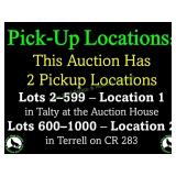 THIS AUCTIONS HAS 2 PICK-UP LOCATIONS