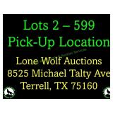 LOTS 2-599 LOCATION 1 PICKUP AT AUCTION HOUSE
