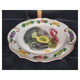 Vtg California Pottery Turkey Serving Platter