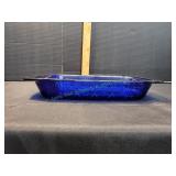 Vtg Avon Cobalt Blue Glass Casserole Baking Dish
