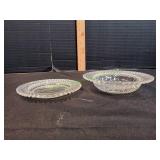 Vtg Miss America Diamond Point Bowl & Saucer