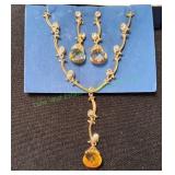 Avon Niki Ricci Gold-Tone Vine Drop Necklace Set