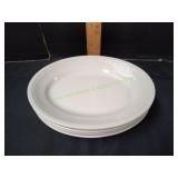 (4) Vtg Sterling Vitrified Oval Plates