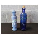 Vtg Avon Blue Avonshire Cologne Decanter & More