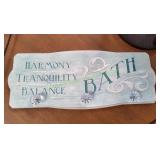 Bathroom Wall Plaque w/ Hooks