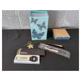 Butterfly Gift Box w/ (2) Watches, Keychain & More