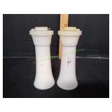 Vtg Tupperware 6" Hourglass Salt & Pepper Shakers
