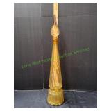 Vtg 27" Empoli Amber Genie Bottle Decanter