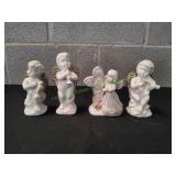 (4) Ceramic Angel / Cherub Figurines