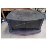 Black Entertainment Console w/ Curved Glass