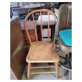 Vtg Wooden Desk Chair