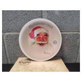 Vtg Norman Rockwell Santa Claus Plate