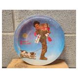Vtg Norman Rockwell Wrapped Up in Christmas Plate