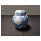 Blue & White Fujita Kutani Porcelain Ginger Jar