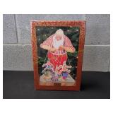 Vtg 11.5" Wooden Musical Santa Marionette