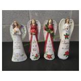 (4) Seasonal Inspirational Angel Figurines