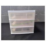 3-Drawer Desk-Top Storage Tower, White