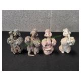 (4) Vtg Thames Ceramic Spaghetti Poodles Musicians
