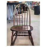 Vtg Wood Rocking Chair