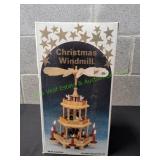 Vtg Wooden German Style Christmas Windmill