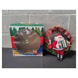 11" Musical Christmas Santa Wreath