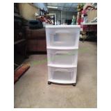 3-Drawer Rolling Storage Tower