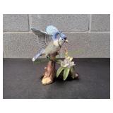 Porcelain Blue Jay Figurine