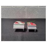 (2) Vtg Metal Grand Piano Trinket Boxes