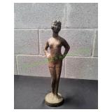 Cast Iron Bathing Beauty Doorstop / Garden Statue