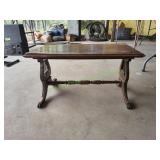 Vtg Coffee Table w/ Harp Style Legs