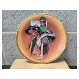 Vtg Norman Rockwell The Hatcheck Girl Plate