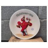Vtg Norman Rockwell Jolly Old St. Nick Plate