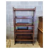 5-Shelf Wooden Open Bookshelf