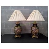 (2) Vtg Table Lamps w/ Shades