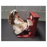 Animated Porcelain Collectible Doll Music Box
