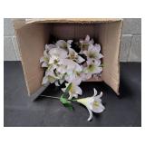 Box of Faux Easter Lilies