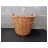 Large Vintage-Style Wicker Basket