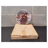Vtg Norman Rockwell Christmas Courtship Plate