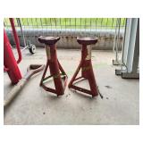 Pair of Steel Pin-Style Jack Stands