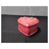 Red Ceramic Heart Trinket Box
